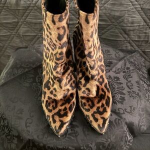 Leopard Print Ankle Boots